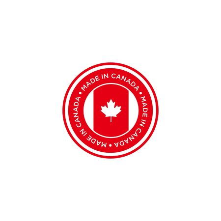 logo design concept made in canada vector templateのイラスト素材