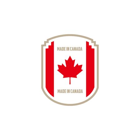 logo design concept made in canada vector templateのイラスト素材