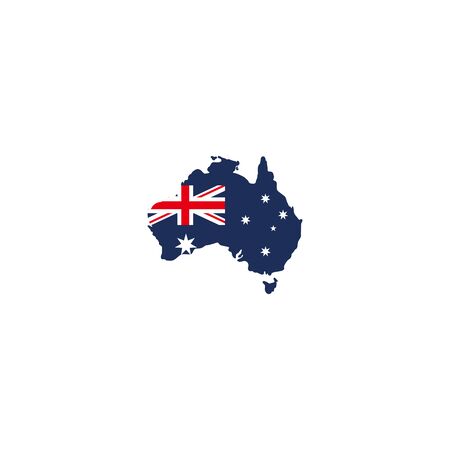 map of Australia Flag country map of australia day australia vector templateのイラスト素材