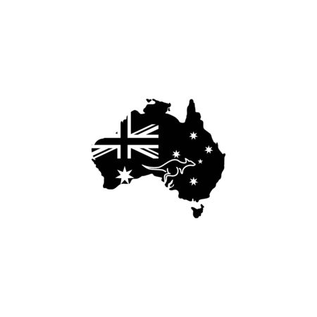 map of Australia Flag country map of australia day australia vector templateのイラスト素材