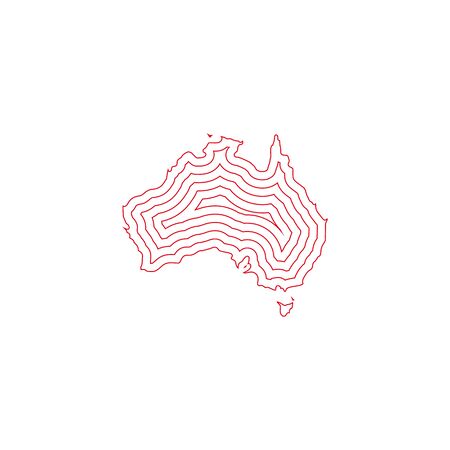 map of Australia Flag country map of australia day australia vector templateのイラスト素材