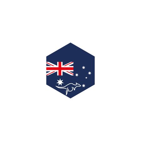 map of Australia Flag country map of australia day australia vector templateのイラスト素材
