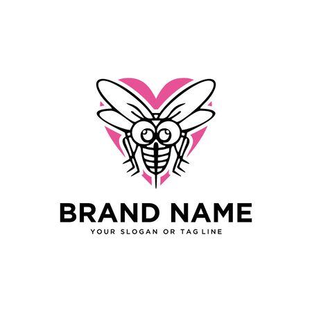 mosquito logo design vector template white backgroundのイラスト素材