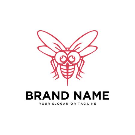 mosquito logo design vector template white backgroundのイラスト素材