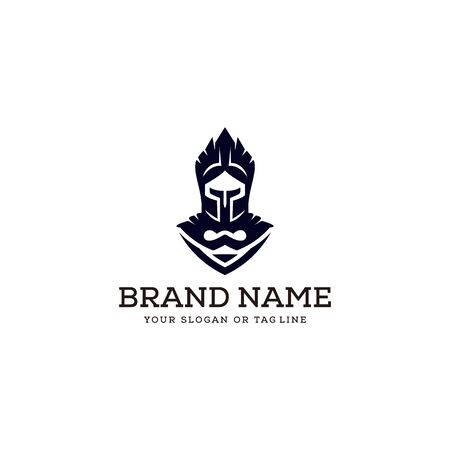 creative logo design concept spartan vector templateのイラスト素材
