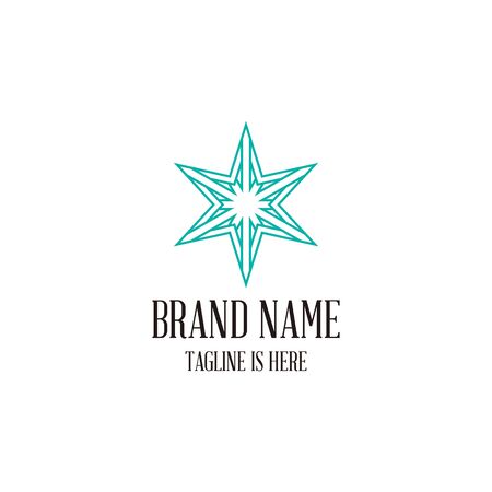creative six star design logo, element six white backgroundのイラスト素材