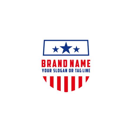 the design concept of the American Shield Vector Logo Templateのイラスト素材