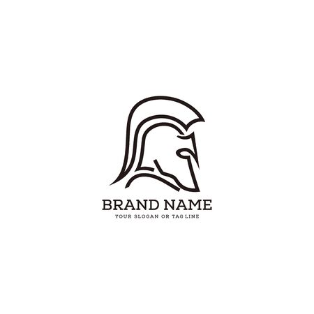 creative logo design concept spartan vector templateのイラスト素材