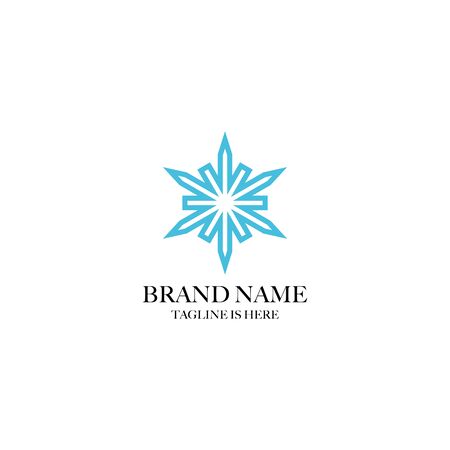 creative six star design logo, element six white backgroundのイラスト素材