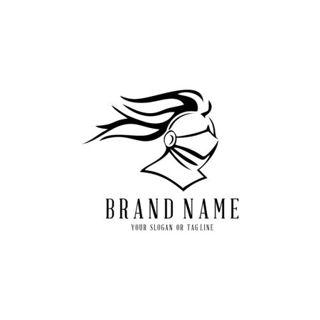 creative logo design concept warrior vector templateのイラスト素材