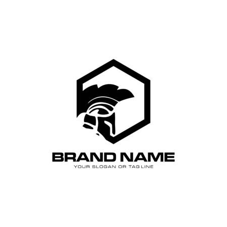 creative logo design concept warrior vector templateのイラスト素材