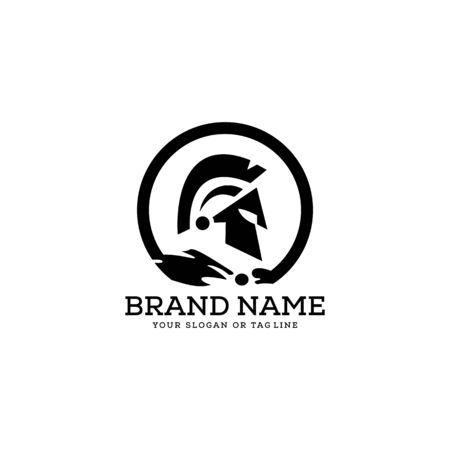 creative logo design concept warrior vector templateのイラスト素材