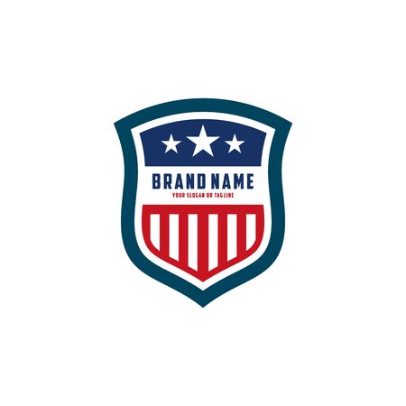 the design concept of the American Shield Vector Logo Templateのイラスト素材