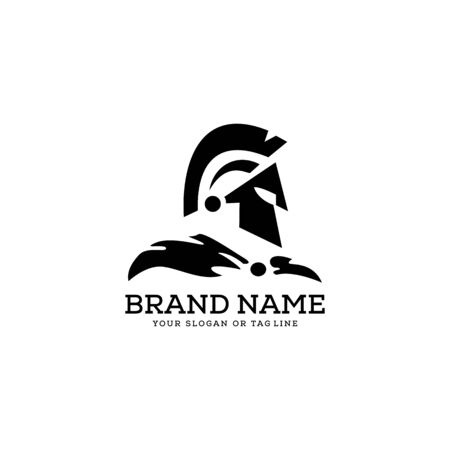 creative logo design concept warrior vector templateのイラスト素材