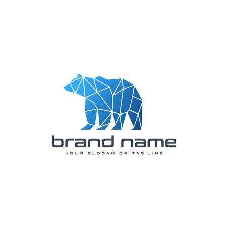 bear technology logo design vector template white backgroundのイラスト素材