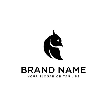 bird design logo vector white background templateのイラスト素材