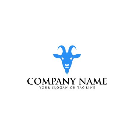 Goat logo design vector template with white backgroundのイラスト素材