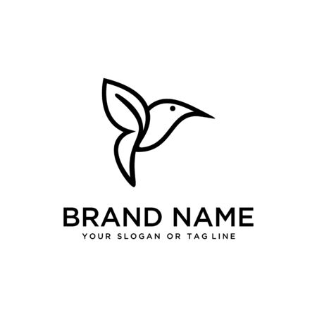 bird design logo vector white background templateのイラスト素材