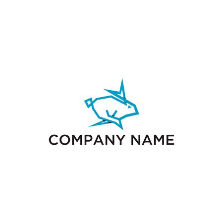 Rabbit logo design vector template with white backgroundのイラスト素材
