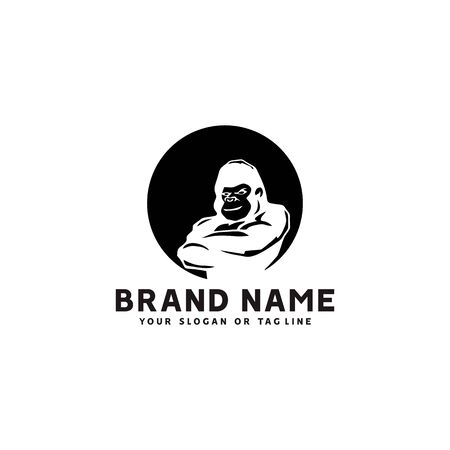 monkey logo design vector template white background good for your companyのイラスト素材