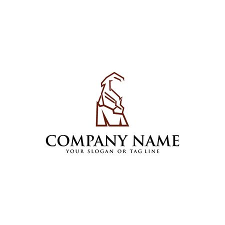 Goat logo design vector template with white backgroundのイラスト素材