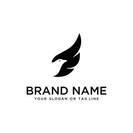 bird design logo vector white background templateのイラスト素材
