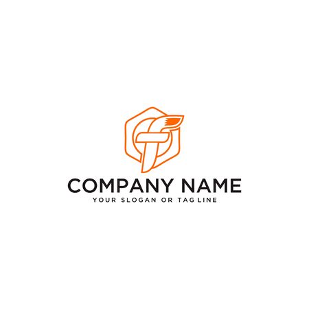 Fox logo design vector template with a white backgroundのイラスト素材