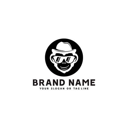 monkey logo design vector template white background good for your companyのイラスト素材