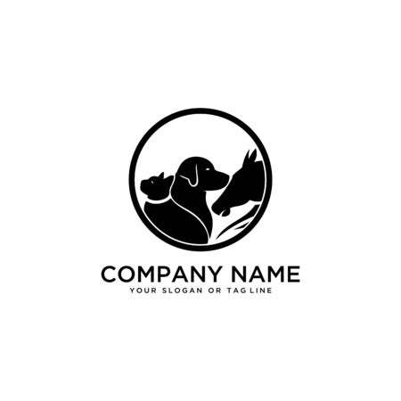 logo design Horse Dog Cat vector templateのイラスト素材