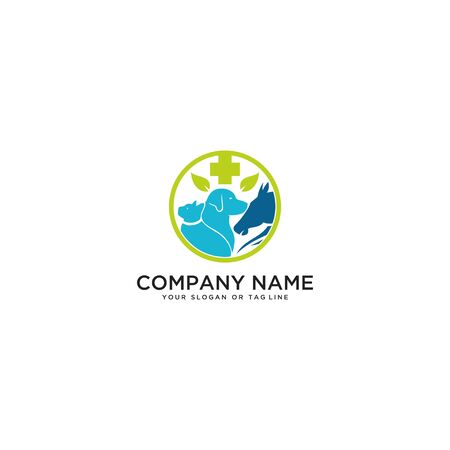 Horse design dog cat animal health clinic vector templateのイラスト素材