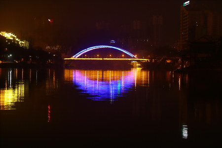 Night bridge viewの写真素材
