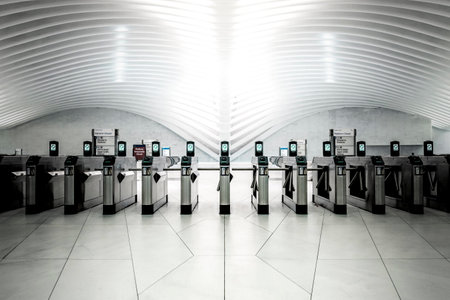Entrance Area of the Subway Station in WTC Mall, New York Cityの写真素材