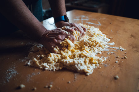 Handmade dough for Christmas cookiesの写真素材