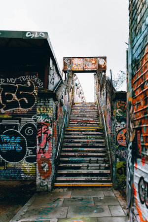 Street art in Shoreditch Londonのeditorial素材