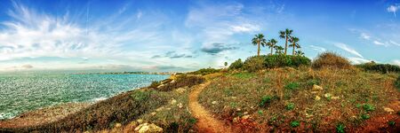 Panorama of a coastal region of Mallorcaの写真素材