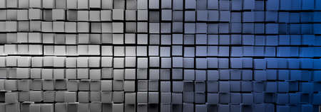 Abstract colored background with lines and cubesの写真素材