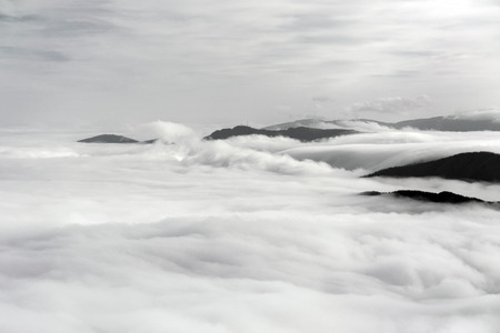 Dynamic inversion weather in eastern Austriaの写真素材