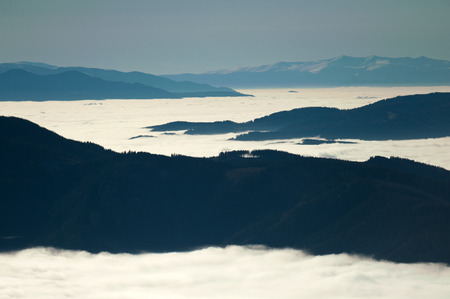 Eastern alpine inversion weather conditionsの写真素材