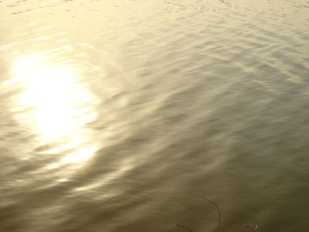 sun reflection on the lake
