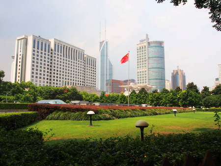 Shang Hai in the afternoon sunny day. Shanghai, China - July 21th, 2016のeditorial素材