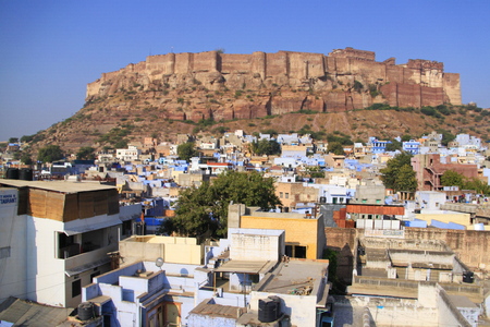 The View of Mehrangarh Fort  and Jodhpur City. Rajastan, India, 5th, january , 2012の写真素材