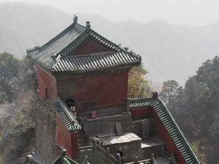 Wudang Temple and Wudang Mountaing. The Origin of Chinese Taoist Martial Art called Tai Chi.  Travel in Hu Bei Province, China. in 2014, 16th April.のeditorial素材
