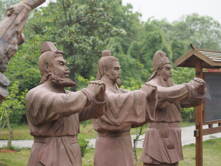 Romance of the three kingdom park. Travel in Wuhan , Hubei Province , China in 2014, 18th April.のeditorial素材