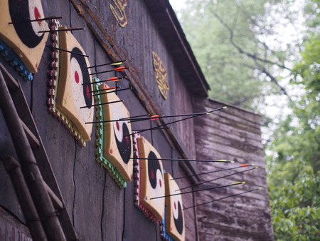 Romance of the three kingdom park. Travel in Wuhan , Hubei Province , China in 2014, 18th April.のeditorial素材