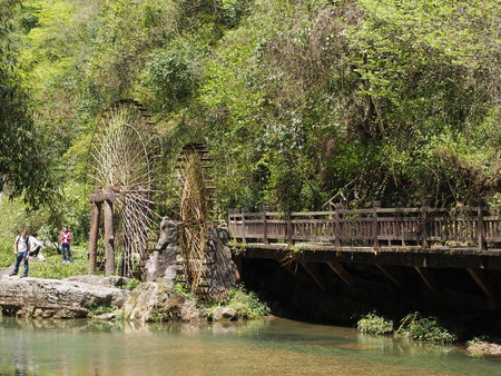 The River Cruise to Three Gorges Dam and Visit the small local village. Travel in Yichang City, Hubei Province, China in 2014, 11th April.のeditorial素材