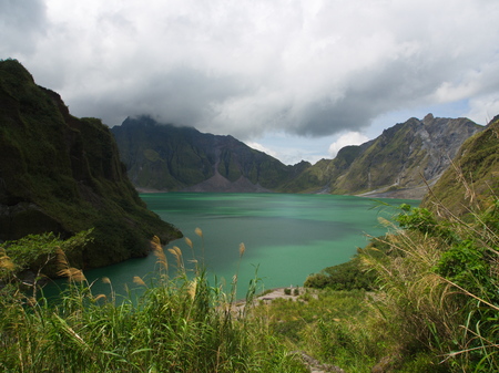 The Sulfur Lake of Pinatubo Volcano. Travel in Clark, Philippines in 2013, 21th July.の写真素材