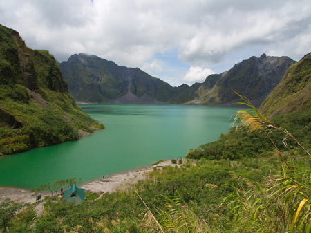 The Sulfur Lake of Pinatubo Volcano. Travel in Clark, Philippines in 2013, 21th July.の写真素材