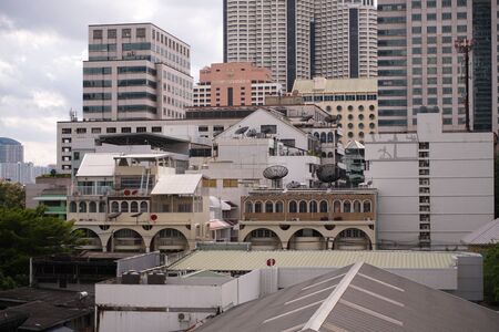 State Tower The Golden Dome and Building Around. Bangkok, Thailand in 2019, 6th Septemberのeditorial素材