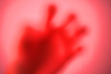 Blurry scary ghost hand. The Murder Hand, The Killer and Haloweenの写真素材