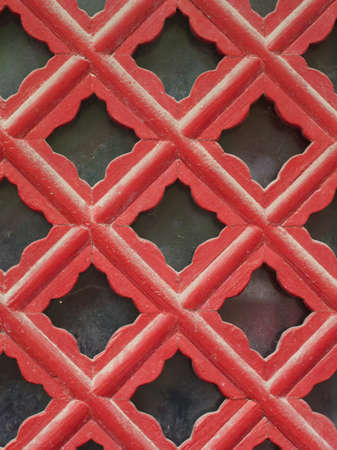 The Windows of The Building in Shaolin Temple with Detail Architecture. The Shaolin Monastery is also known as the Shaolin Temple. Dengfeng, Zhengzhou City, Henan Province, China.の写真素材